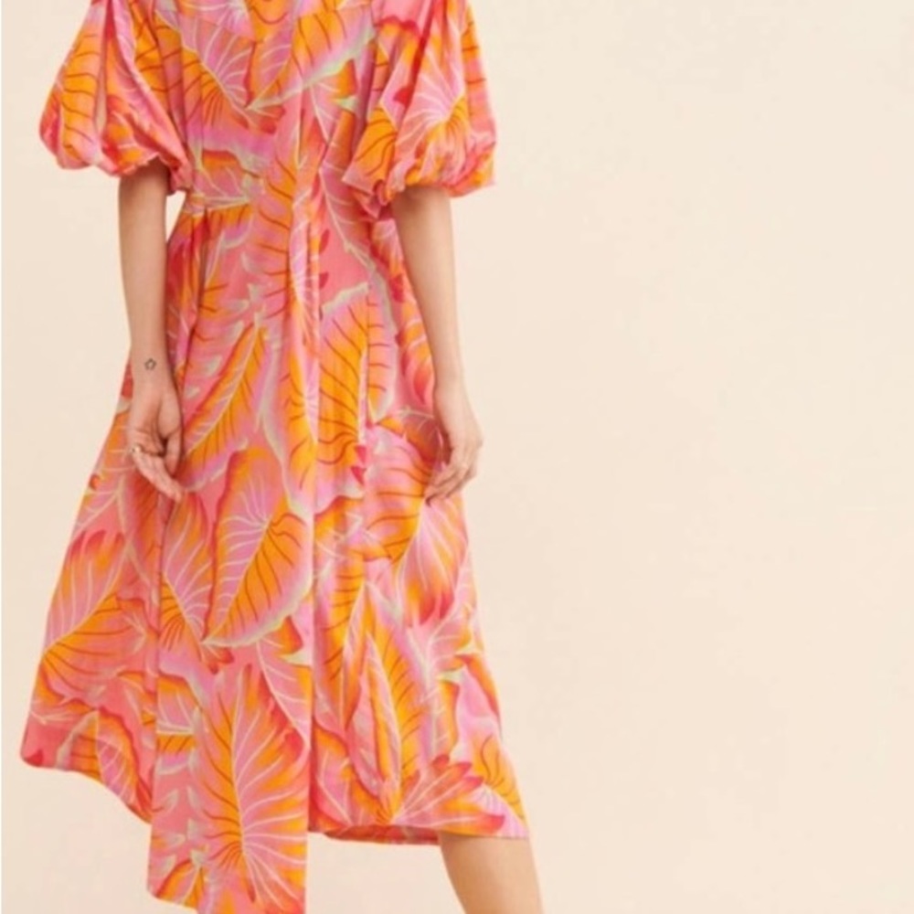 FARM RIO Bright Forest Midi Dress Size XS NWT - Picture 3 of 7